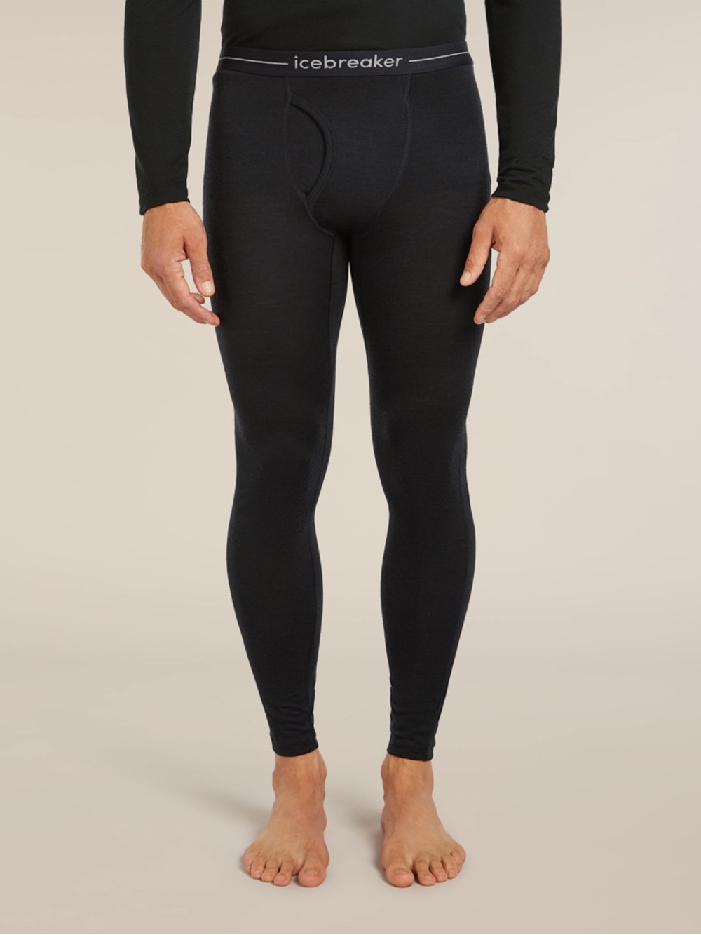 Icebreaker Sz M Body Fit 150 Black Wool Base Layer Legging